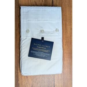 Ralph Lauren Organic Cotton Palmer King Pillowcase Sham Tuxedo White NEW